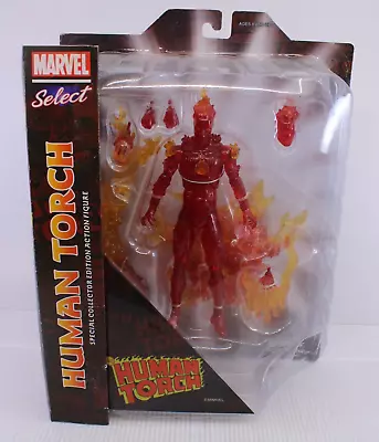 E3 Diamond Marvel Select HUMAN TORCH Fantastic Four 4 Action Figure • $34.95