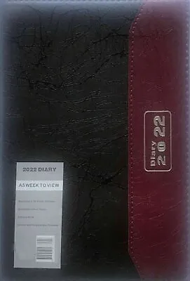 $6.99 • Buy 2022  Year Diary A5 Week To View  Hard Cover Diary2022 Jan - Dec