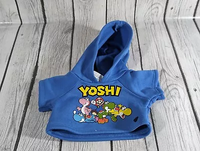 Build A Bear Super Mario Nintendo Blue V2# Yoshi Hoodie Hoody Shirt Nice • $16.49