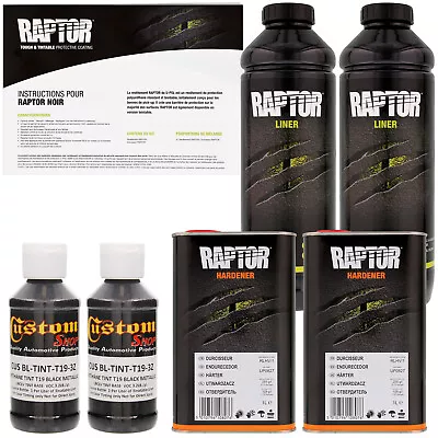 U-POL Raptor Tintable Black Metallic Spray-On Truck Bed Liner Coating2 Liters • $129.99