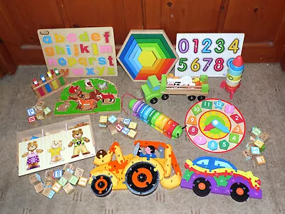 £55 • Buy Large Wooden Toy Bundle Montessori  Toddler Preschool Puzzle Rainbow Lanka Kade