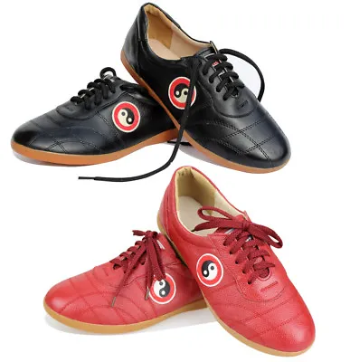 Martial Art Trainers Karate Taekwondo Shoe Cowhide Leather Shoes Kung Fu Tai Chi • $43.99