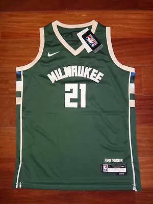 Youth Nike Jrue Holiday Milwaukee Bucks Icon Edition Green Swingman Jersey • $29.95