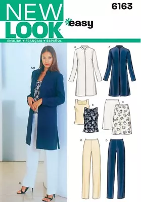 New Look Ladies Easy Sewing Pattern 6163 Jacket Top Skirt & Trouser Pan... • £12.49