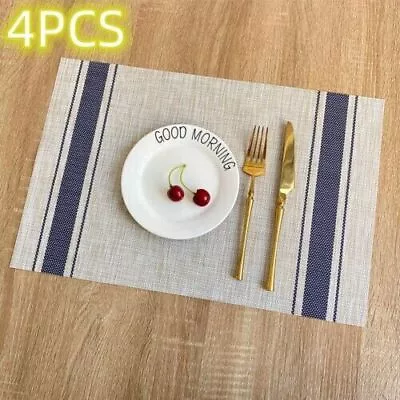 Set Of 4 PVC Kitchen Table Placemats Non-Slip Heat Insulation Dining Place Mats • $8.50