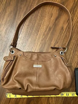 Kim Rogers Purse Brown Shoulder Bag Zip Closure Handbag • $22