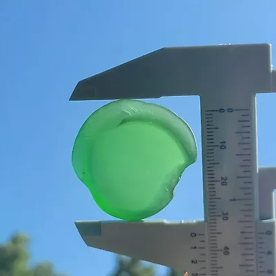 Sea Glass Found @ Lake / River Beach 1 Large Piece Emerald Green Colored Chunk • $8.95