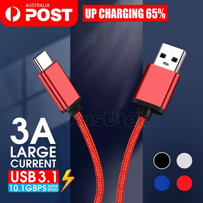 Tough USB-C 3.1 Type-C Data Fast Charger Cable Samsung A73 A54 A34 A25 A13 A15 • $9.50