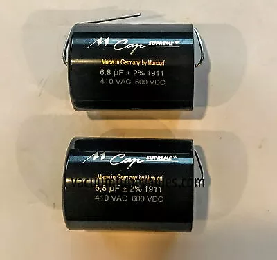 PAIR TWO Mundorf MCap Supreme Aluminum Capacitor 6.8 Uf 6.80 Mfd Uf 600VDC • $73.95