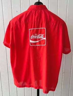 Vintage Hilton Bowling Shirt Sz XL 1970's Red S/S  Coca Cola  Patched • $110