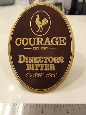 VINTAGE BRASS Directors Courage Bitter Sign TRADITIONAL BEER PUMP CLIP BADGE • $12