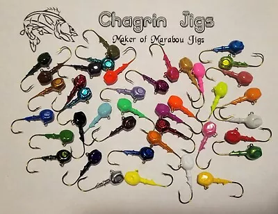 10 Pack Painted Walleye Jig Heads - Select A Color And Size • $5