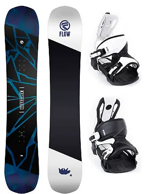 FLOW Burst 162 WIDE Mens Snowboard Package+Flow Alpha Bindings NEW • $389.95