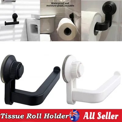 $12.28 • Buy Toilet Paper Roll Holder Rack Rail Tissue Storage Suction Cup Wall Mounted Rack