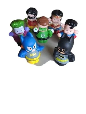 $9.90 • Buy Lot Of 7 Fisher Price Little People DC Super Friends Heroes Superheroes (A)