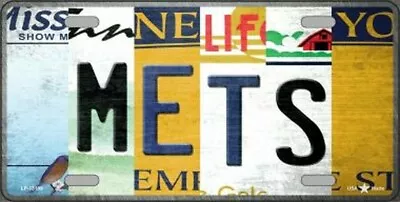 NY Mets Folk Art  MLB Baseball Team License Plate Sign • $11.75