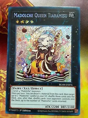 Yugioh Madolche Queen Tiaramisu Secret Rare BLMR-EN076 1st Near Mint • $1.30