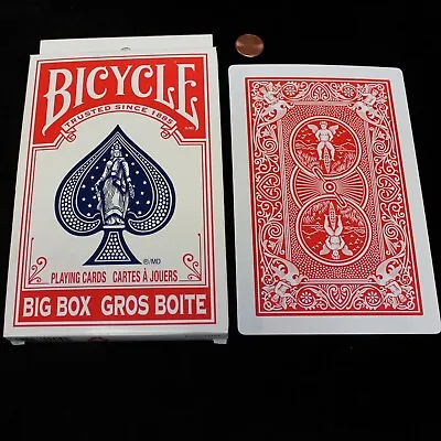 Jumbo 1-Way Forcing Card Deck Magic Trick - Bicycle Big Box Gros Boite One Red • $25.55
