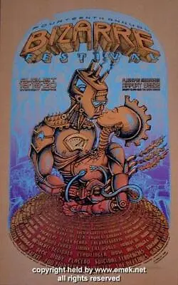 $419.95 • Buy Emek 2000 Bizarre Festival Concert Poster Beck Deftones Foo Fighters Limp Bizkit