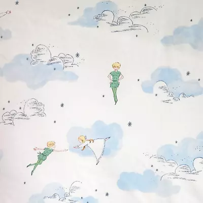 Peter Pan And Wendy Michael Miller Knit Fabric Blue Cloud Sarah Jane 58x80 • $29.99