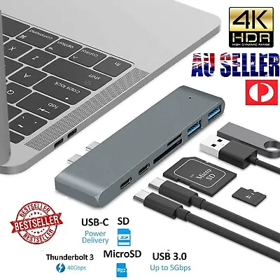 $29.99 • Buy Multiport USB-C Type C HD HDMI USB 3.0 HUB Adapter For Fast Speed Data Transfer 