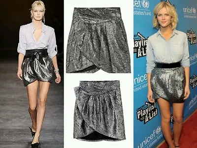 Isabel Marant For H&M Silver Mini Tulip Skirt BNWT UK 12 • $62.20