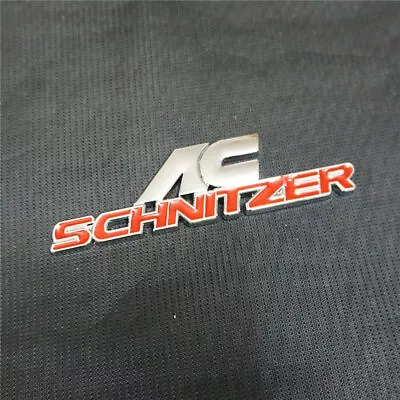 1x Big Silver Red Chrome AC SCHNITZER Metal Sticker Badge Emblem Decal 3D Engine • £8.39