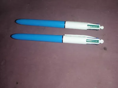 2 Vtg. BIC 4 Color Ball Point Pen -Multi Blue Red Green Black-made In France • $4.99