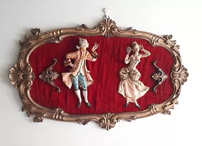 Vintage DEPOSE Italy FONTANINI Resin WALL ART Theatre OPERA Actors COLLECTABLE • $199.99