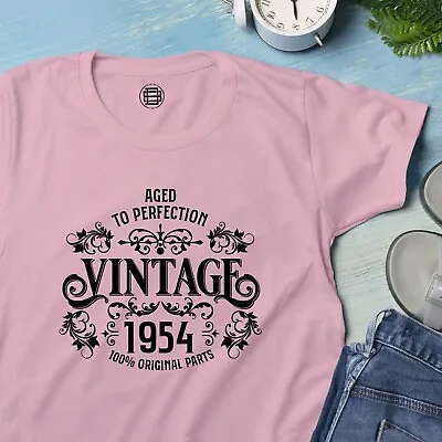 70th Birthday Gifts For Womens Vintage 1954 Women T Shirt Ladies 70th Top • £11.99