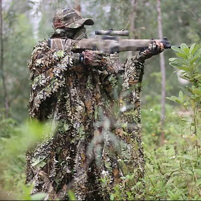 Hunting Clothes 3D Camouflage Ghillie Suits Men Military Shooting Jacket Pants • $33.01