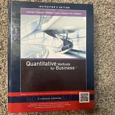 Quantitative Methods For Business By Dennis J. Sweeney David R. Anderson ￼ • $48.60