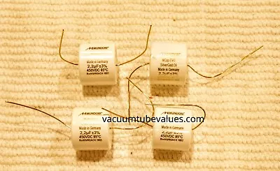 QUAD  (FOUR) Mundorf MCap EVO Silver-Gold Oil Capacitor 2.2uf 2.2 Uf 450 VDC • $134.95