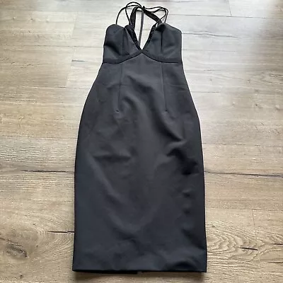 Elle Zeitoune Size 6 Black Midi Dress • $55