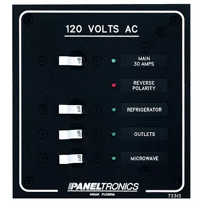 Paneltronics Marine Boat 120V AC & 30A Main Circuit Breaker Panel 3 Position LED • $143.14