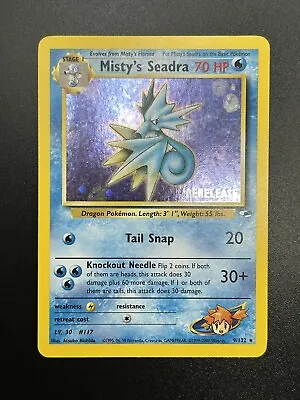 MISTY'S SEADRA Prerelease Pokemon Card - WOTC - Gym Heroes - 9/132 HOLO LP (4) • $10.95