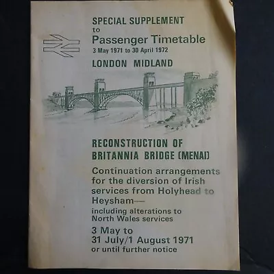 B.R. Leaflet - Reconstruction Of Menai Railway Bridge (Anglesey) • £7