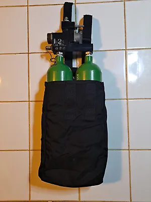 Military (Black) Parachute Double Oxygen Bottle Pocket • $40