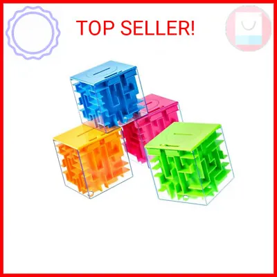 Money Maze Puzzle Boxes - 4 Pieces - Great For Kids And Adults - Money Holder Ma • $21.48