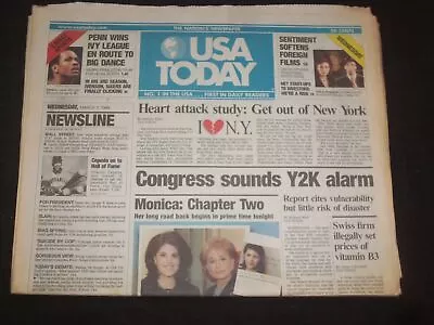 1999 March 3 Usa Today Newspaper - Congress Sounds Y2k Alarm - Np 8007 • $30