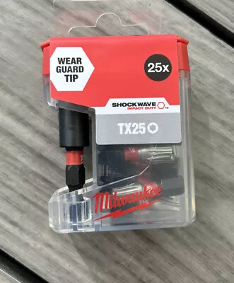 Milwaukee 4932479858 Pack Of 25 TX25 X 25mm With Bit Holder • £13.50