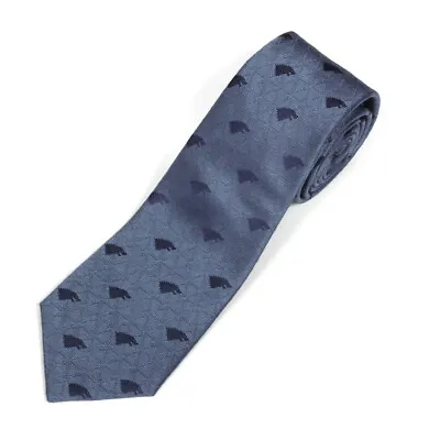 GAME OF THRONES House Of Stark Dire Wolf Blue King Of North Men's Silk Neck Tie • $49