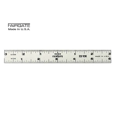 Fairgate 6  Center Finding Ruler  3/4  Wide 23-106 Made In USA • $7.25