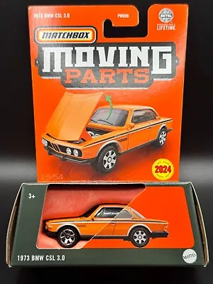 Matchbox Moving Parts 1973 BMW CSL 3.0 Orange 1:64 Diecast NIB • $8.39