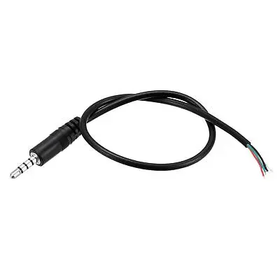 3.5mm Male Plug Bare Wire 4 Pole Stereo 1/8  Jack Audio Cable 0.30m2pcs • £4.33