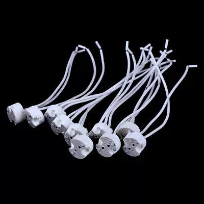 1/5/10pcs MR16 GU5.3 Base Socket Wire Connector Led Lamp Ceramic Holder_-_ • $6.88