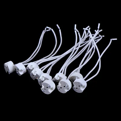 1/5/10pcs MR16 GU5.3 Base Socket Wire Connector Led Lamp Ceramic Holder YN • $3.64