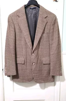 VTG Polo University Club Ralph Lauren Suit Coat Blazer Jacket 40R Brown Beige • $99.99