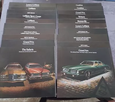 20 Diff Pontiac Auto Sales Brochures Advertising Booklet Michigan Muscle Car Nos • $49.95