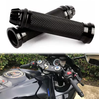 Motorcycle 7/8  Hand Grips Handle Bar Rubber Gels For Cafe Racer Bobber Custom • $13.99